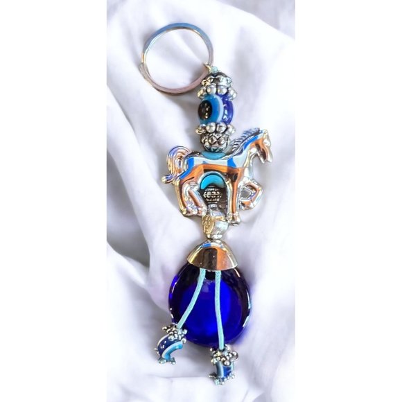 Inspirational Keychain Set Beaded Horse The Joy Of The Journey Is In The Ride - Picture 6 of 8